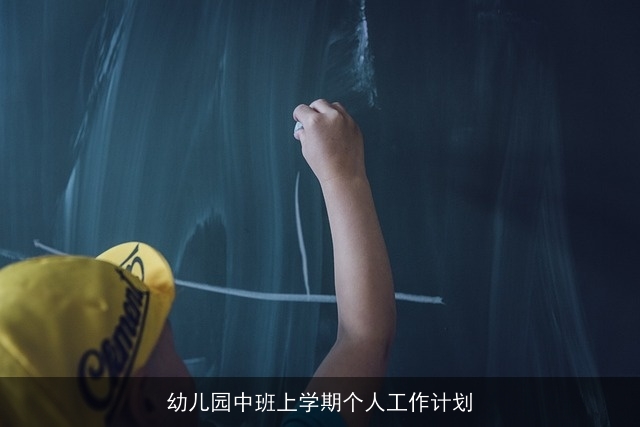 幼儿园中班上学期个人工作计划