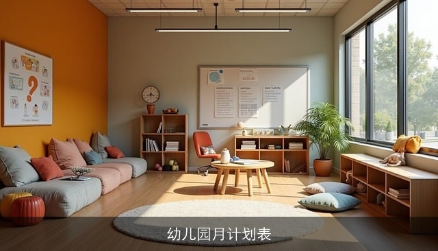 幼儿园月计划表