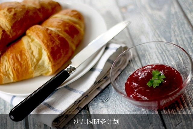 幼儿园班务计划