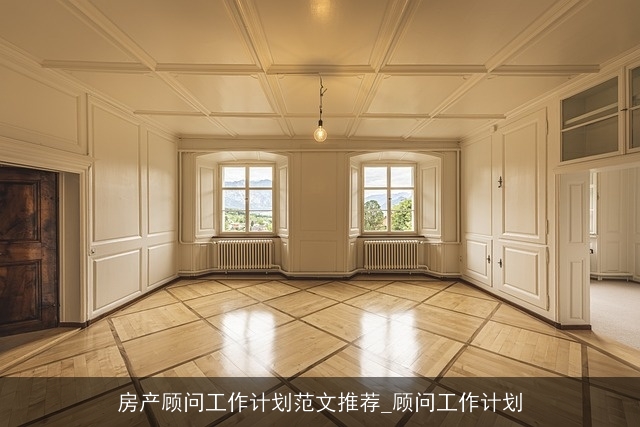 房产顾问工作计划范文推荐_顾问工作计划