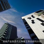 房地产业务员个人年度工作总结与计划