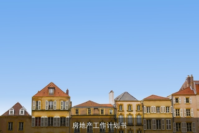 房地产工作计划书