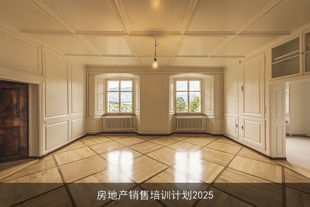 房地产销售培训计划2025