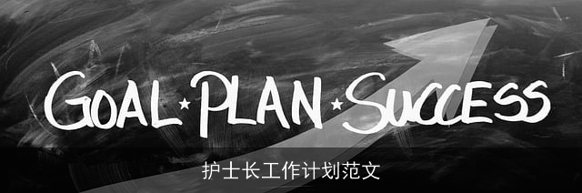 护士长工作计划范文