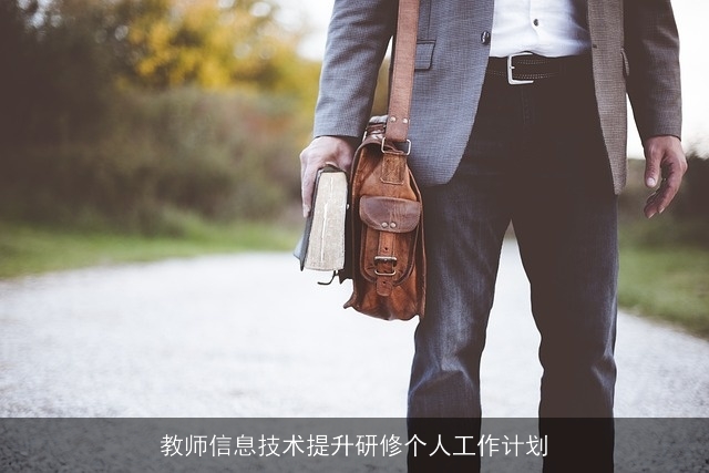 教师信息技术提升研修个人工作计划