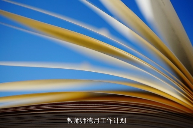 教师师德月工作计划