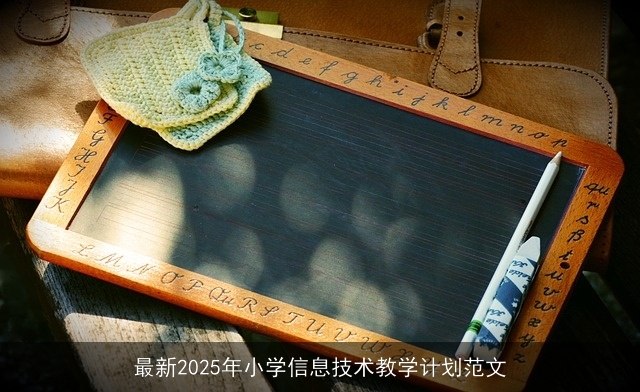 最新2025年小学信息技术教学计划范文