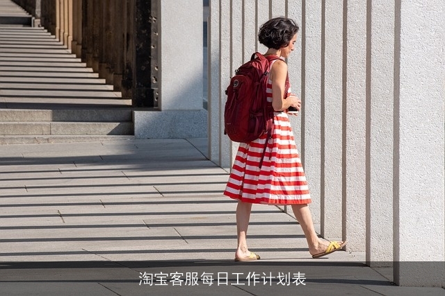 淘宝客服每日工作计划表