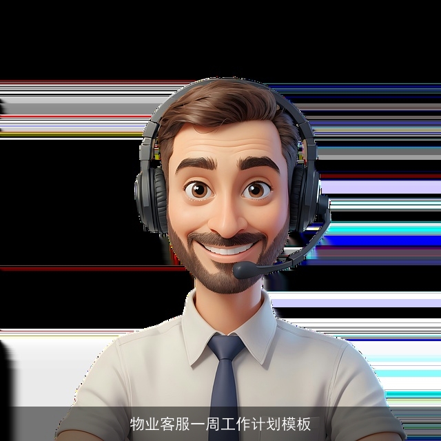 物业客服一周工作计划模板