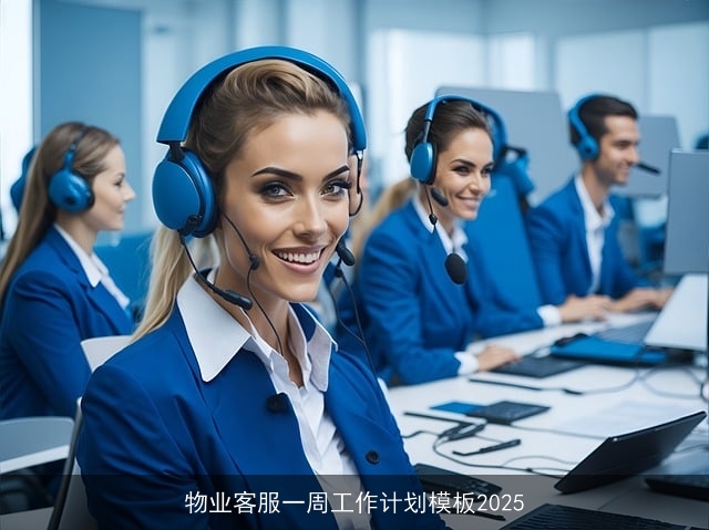 物业客服一周工作计划模板2025