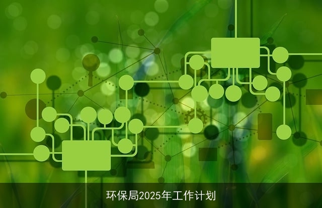 环保局2025年工作计划
