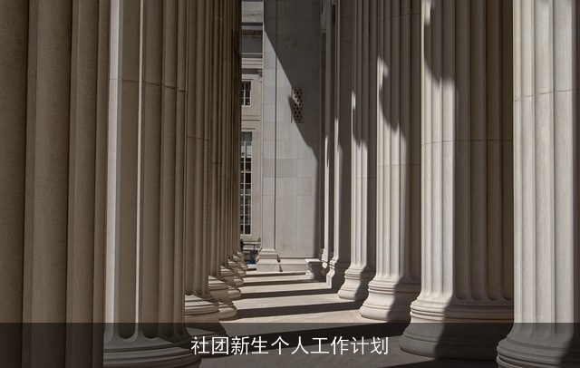 社团新生个人工作计划