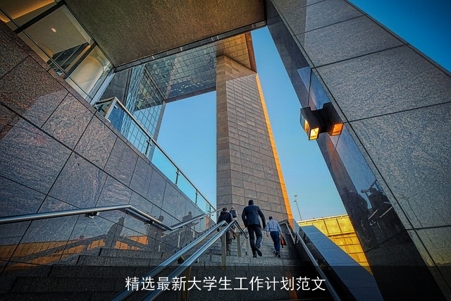 精选最新大学生工作计划范文