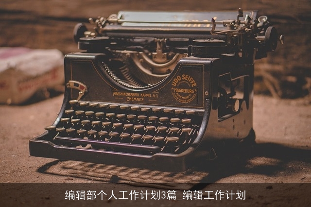 编辑部个人工作计划3篇_编辑工作计划