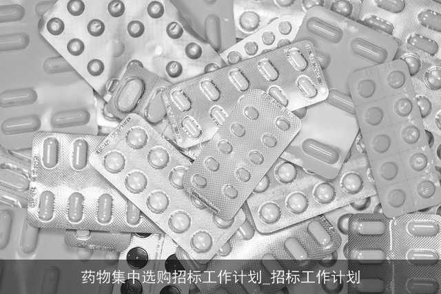药物集中选购招标工作计划_招标工作计划