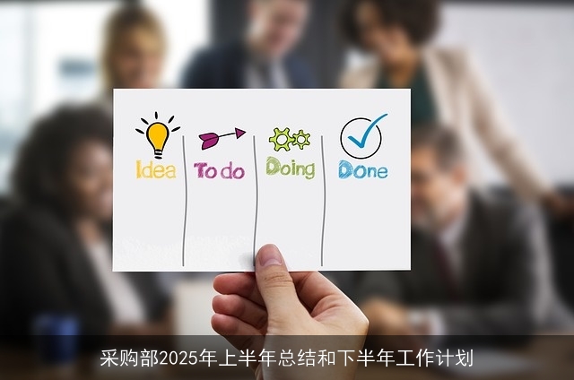 采购部2025年上半年总结和下半年工作计划