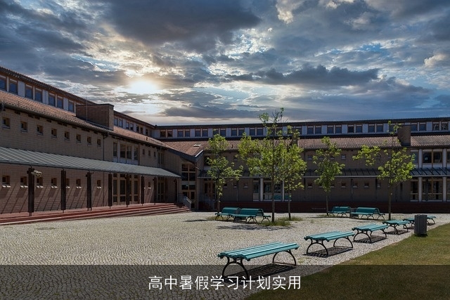 高中暑假学习计划实用
