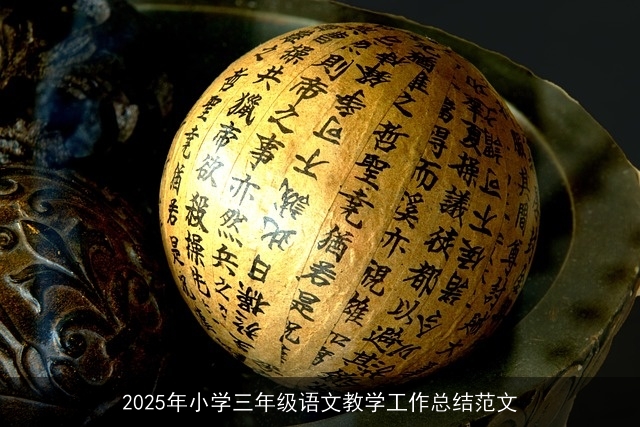 2025年小学三年级语文教学工作总结范文