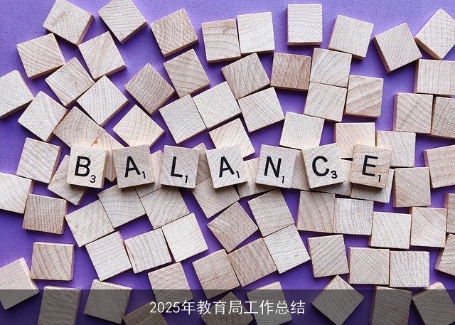 2025年教育局工作总结