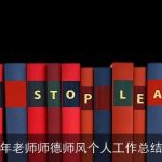 2025年老师师德师风个人工作总结范文