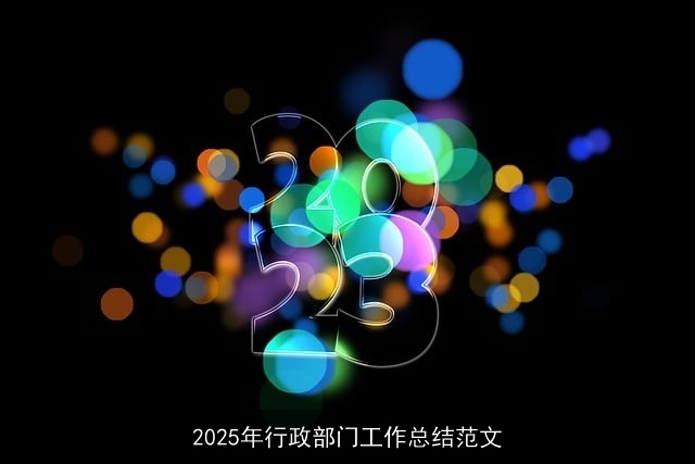 2025年行政部门工作总结范文