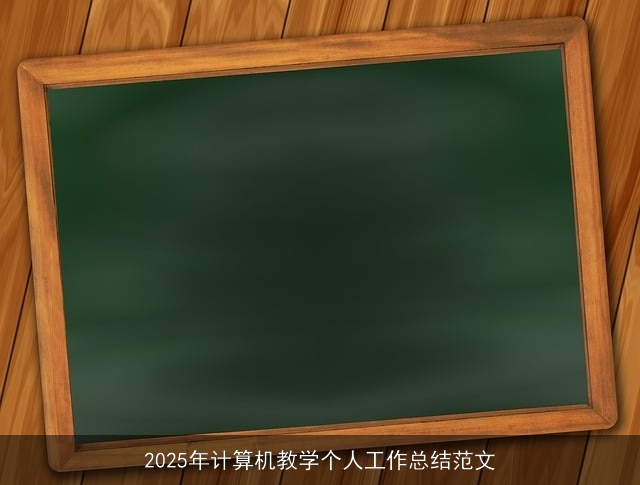 2025年计算机教学个人工作总结范文