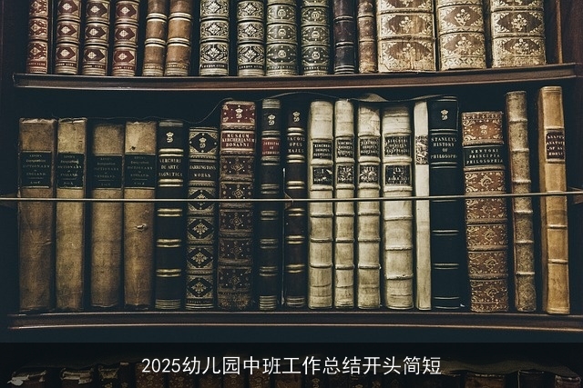 2025幼儿园中班工作总结开头简短