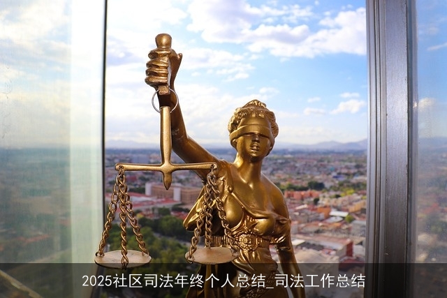 2025社区司法年终个人总结_司法工作总结