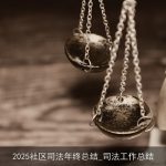 2025社区司法年终总结_司法工作总结
