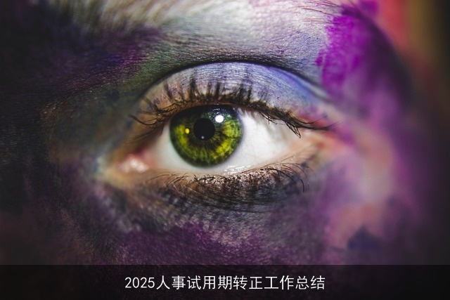 2025人事试用期转正工作总结