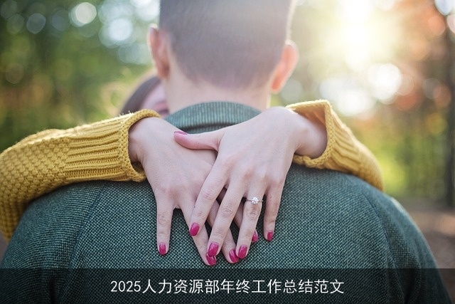 2025人力资源部年终工作总结范文