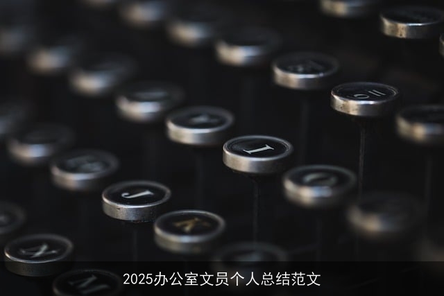 2025办公室文员个人总结范文