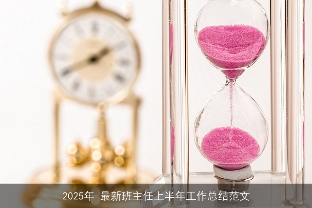 2025年 最新班主任上半年工作总结范文