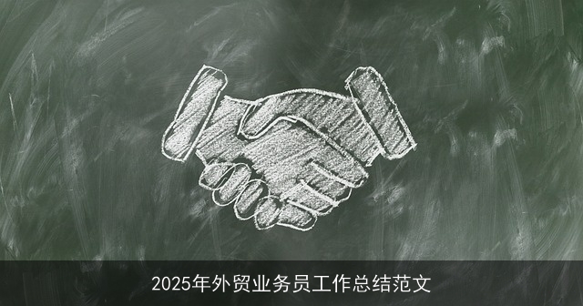 2025年外贸业务员工作总结范文