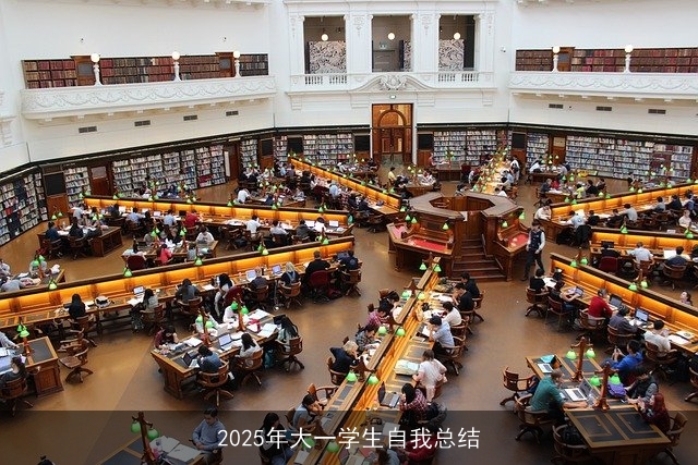 2025年大一学生自我总结
