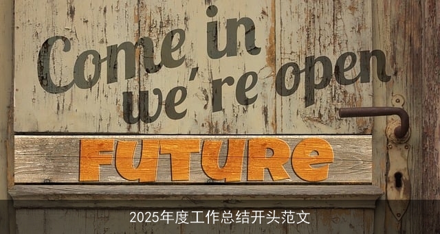2025年度工作总结开头范文