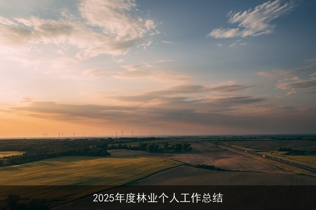 2025年度林业个人工作总结