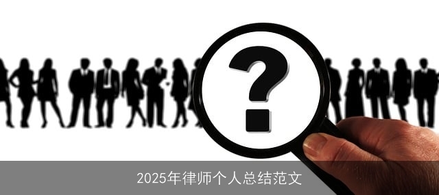 2025年律师个人总结范文