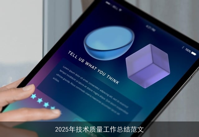 2025年技术质量工作总结范文