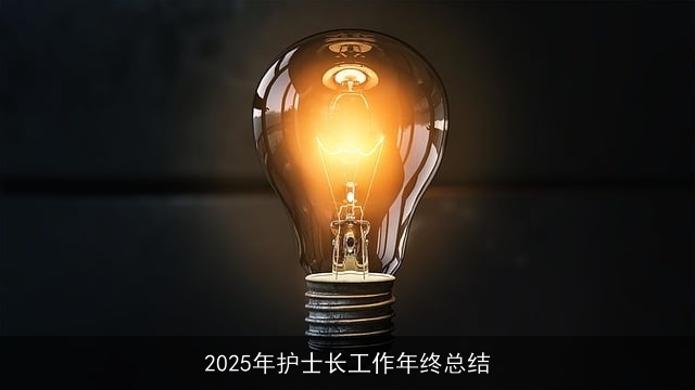2025年护士长工作年终总结