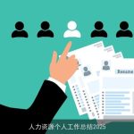 人力资源个人工作总结2025