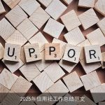 2025年信用社工作总结范文