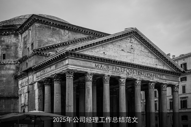 2025年公司经理工作总结范文