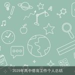 2025年高中德育工作个人总结