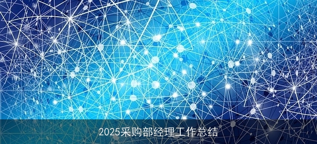 2025采购部经理工作总结