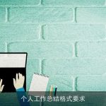 个人工作总结格式要求