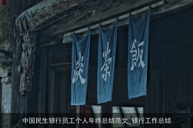 中国民生银行员工个人年终总结范文_银行工作总结