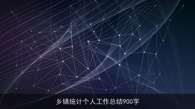 乡镇统计个人工作总结900字