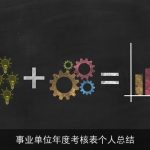 事业单位年度考核表个人总结