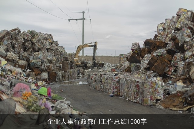 企业人事行政部门工作总结1000字